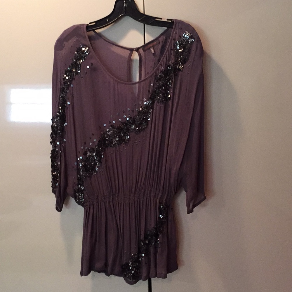 Taupe &sequin blouse